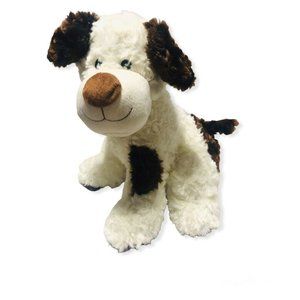 T.A.G. Bobos White Dog Stuffed Animal Puppy Plush Sitting 11.75” Spotted Easter